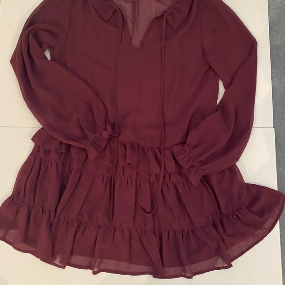 Chiffon sheer ruffle dress M - Picture 3 of 3